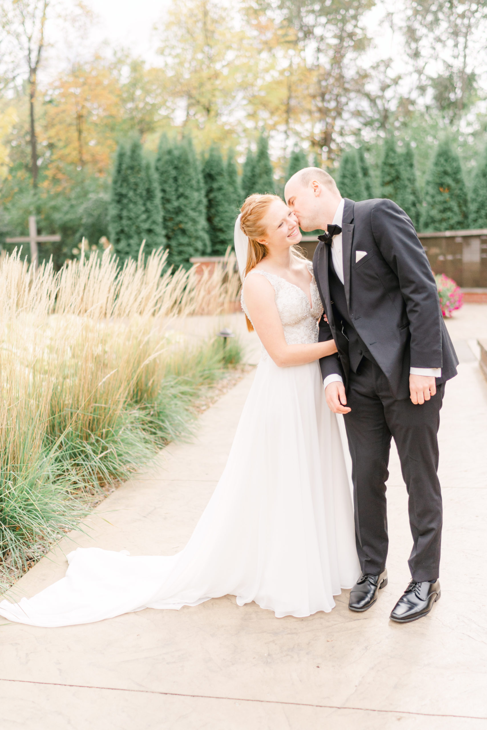 Bride and Groom Kiss on their St. Paul Wedding Day