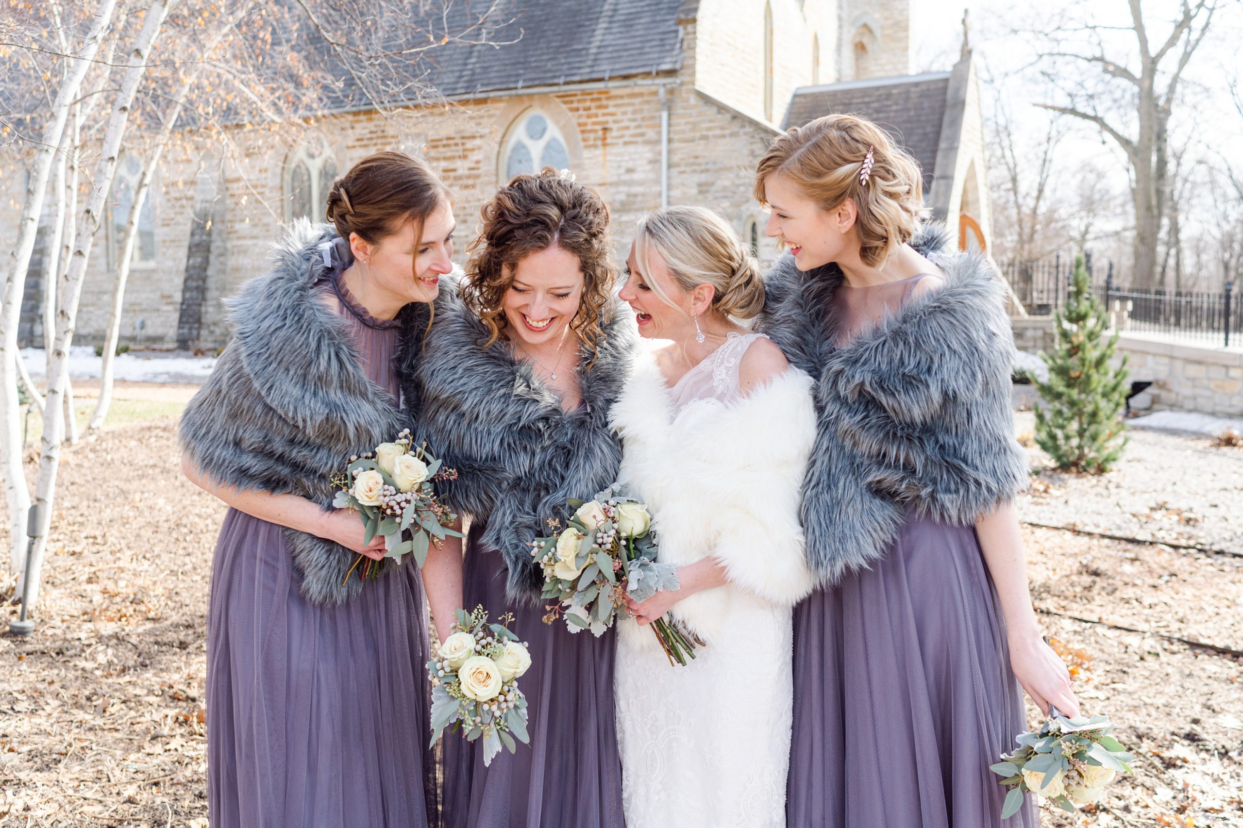 Best Wedding Photographer Minnesota Dusty Purple Bridesmaids