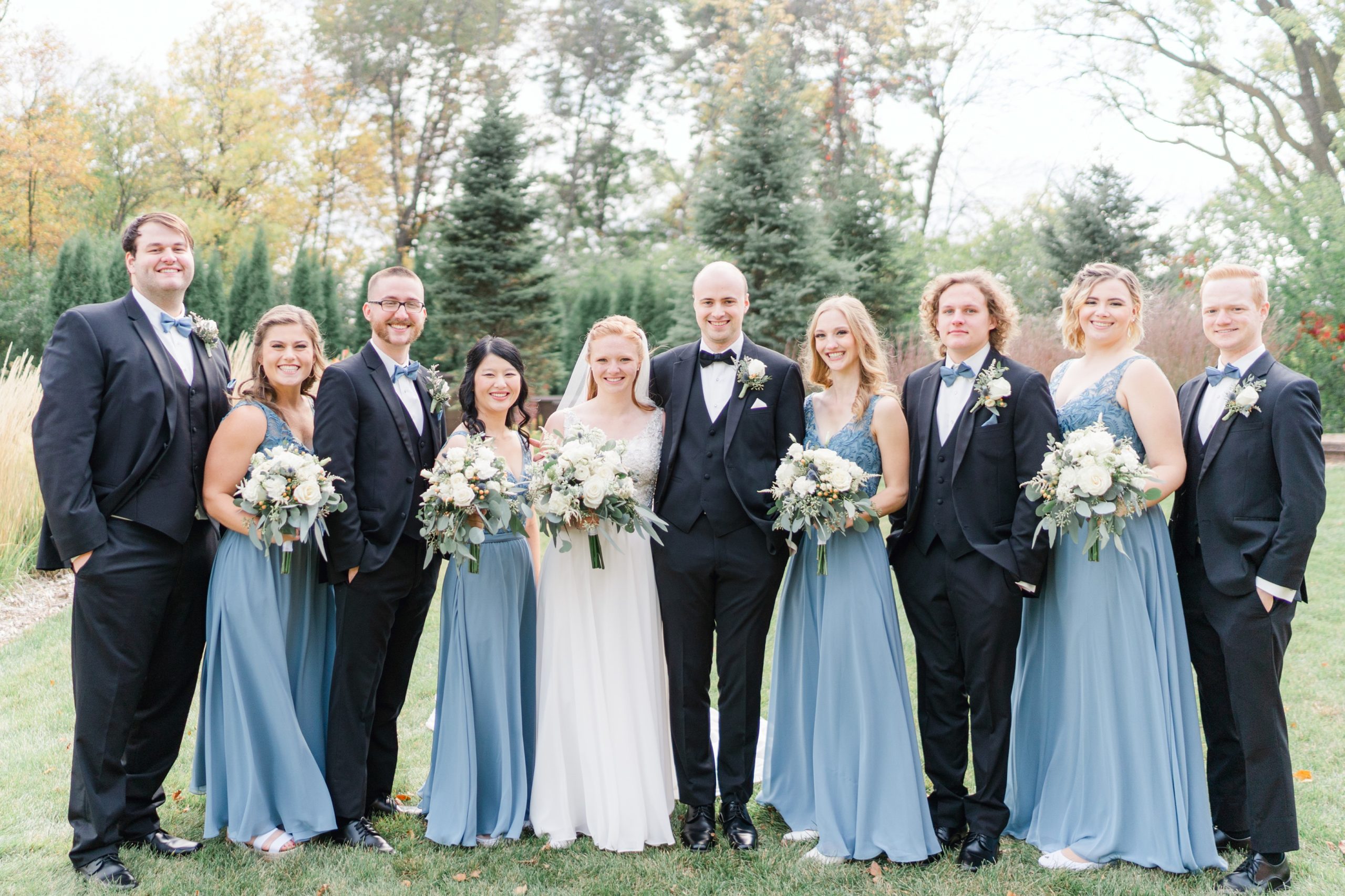 Best Wedding Photographer Minnesota Blue with Tuxedos Wedding Party