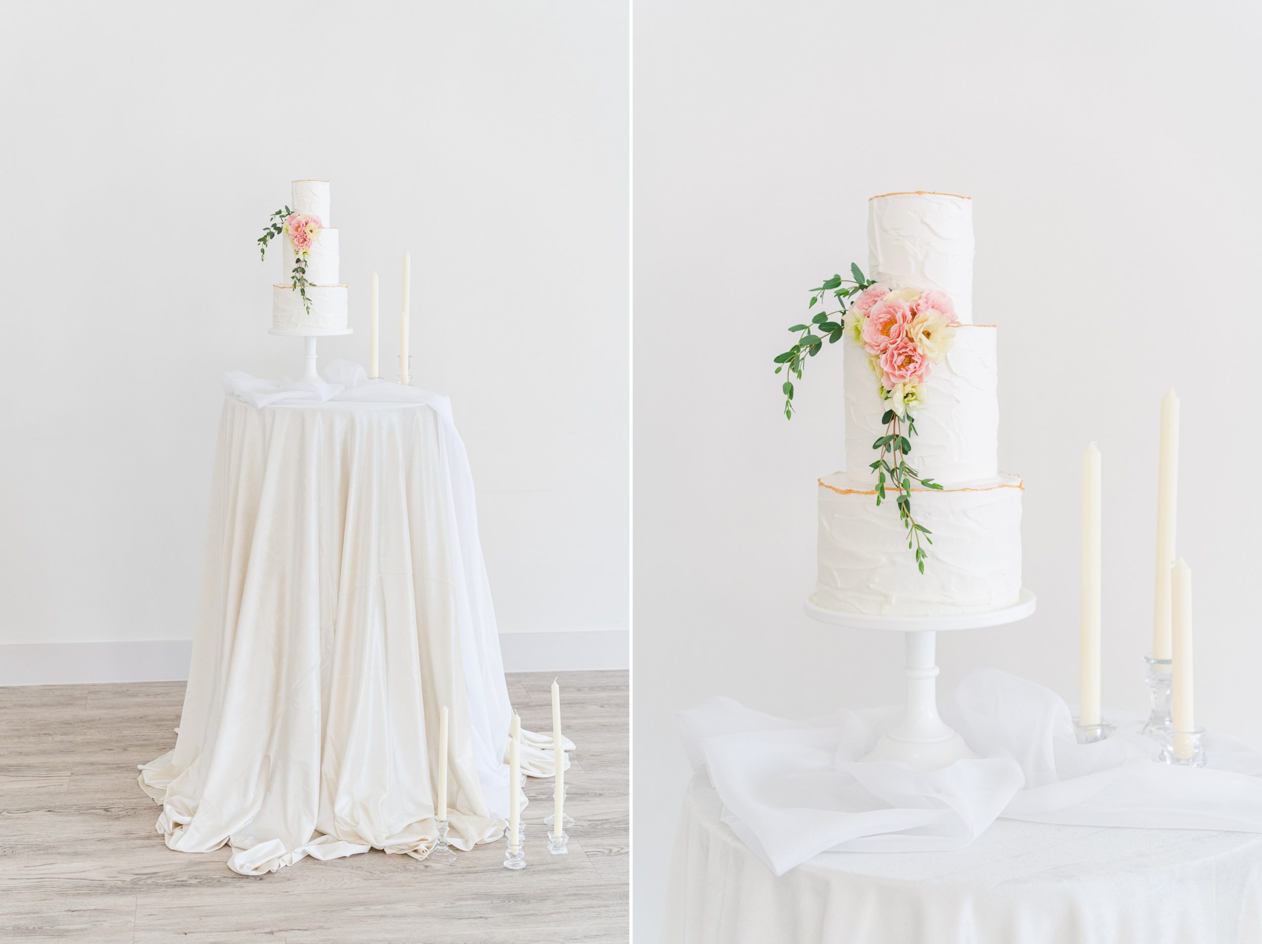 Spring-bridal-inspiration-cake-with-pink-florals