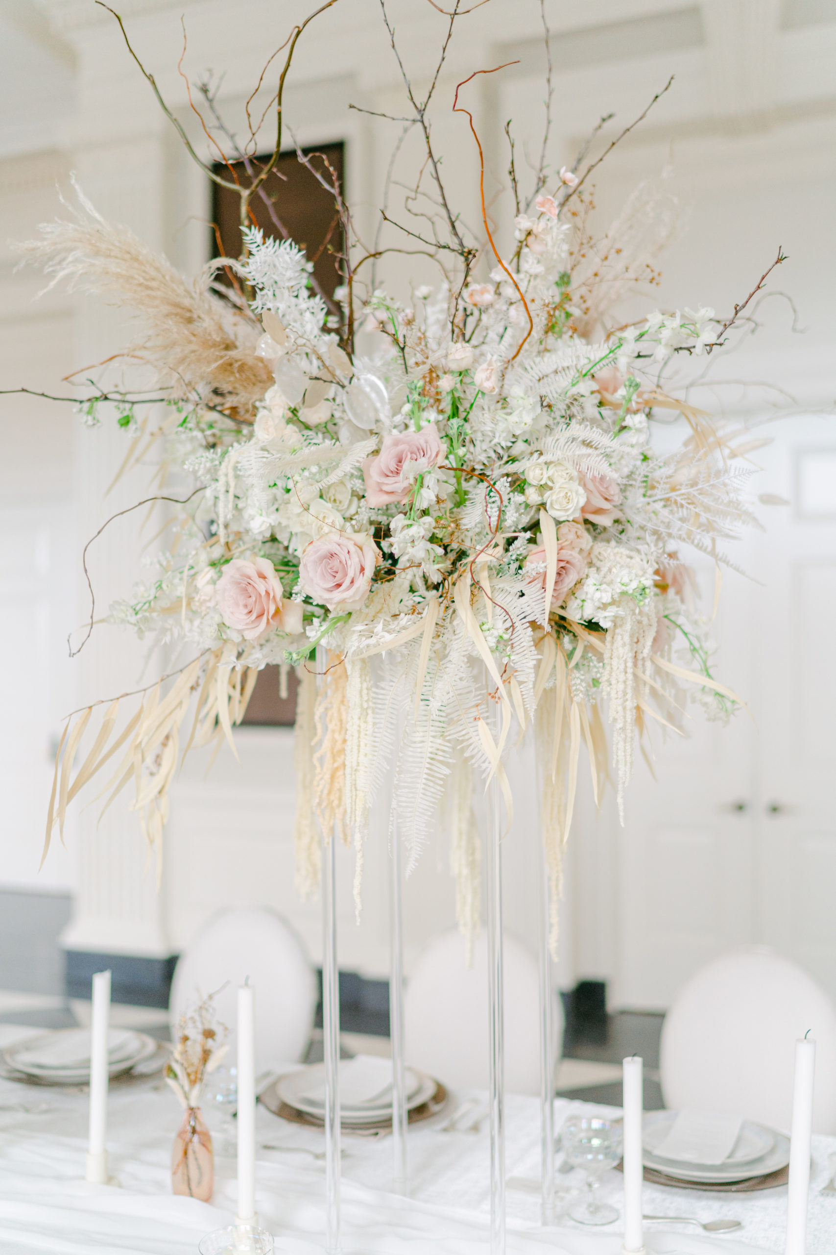 White Wedding Inspiration Head Table