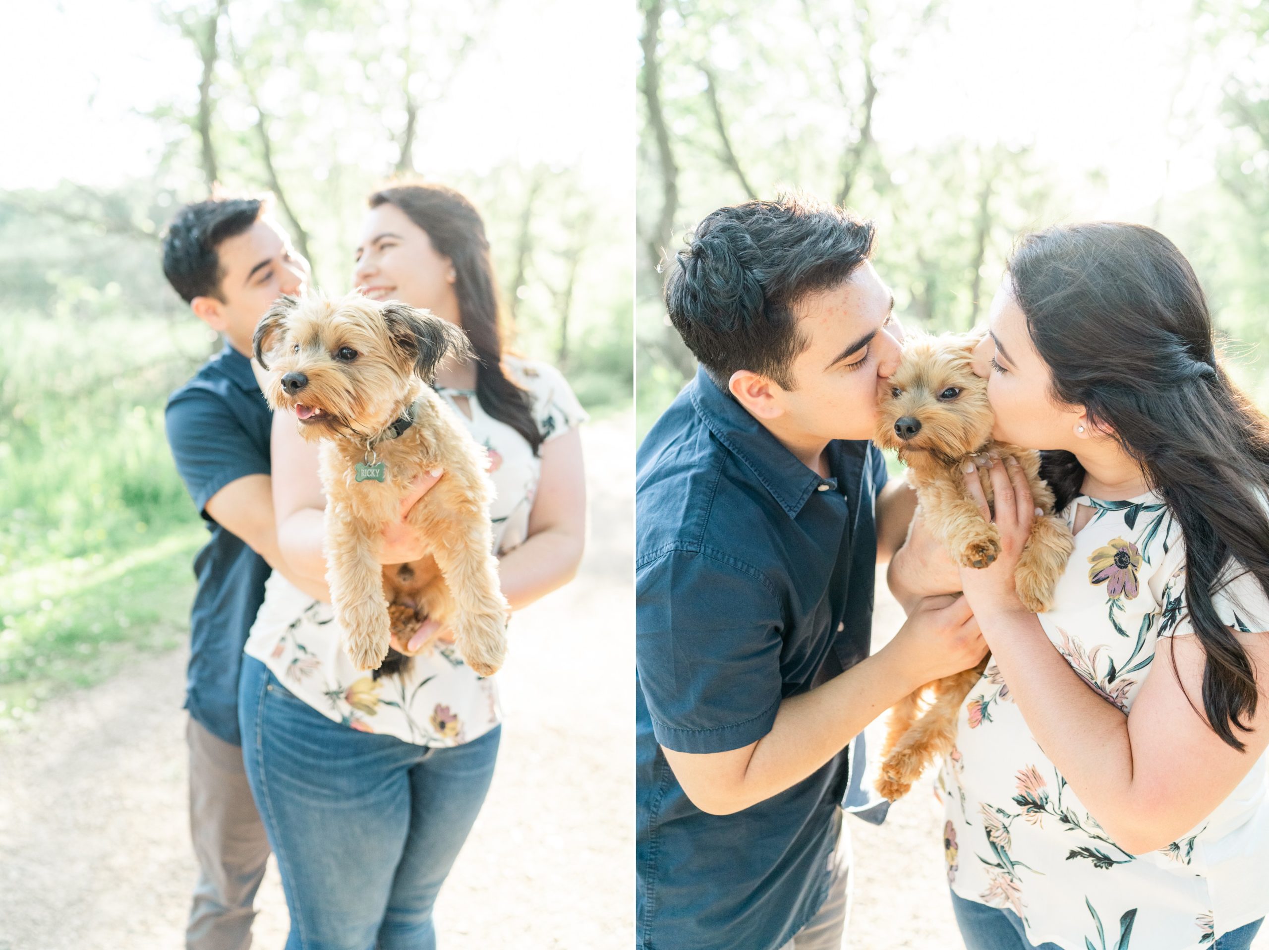 Lakeville Engagement Session with Puppy