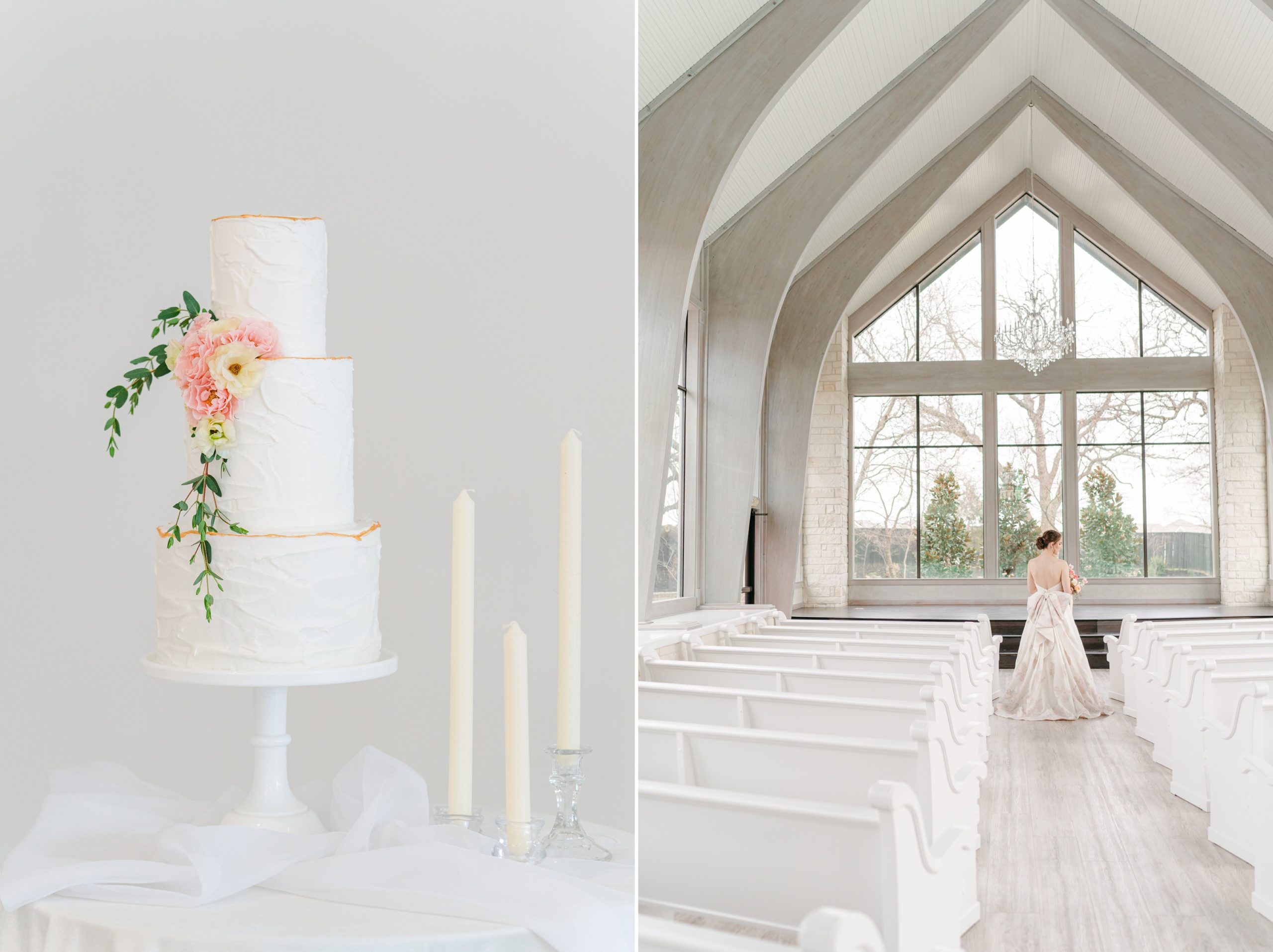 Wedding-cake-and-bride-at-brighton-abbey-texas