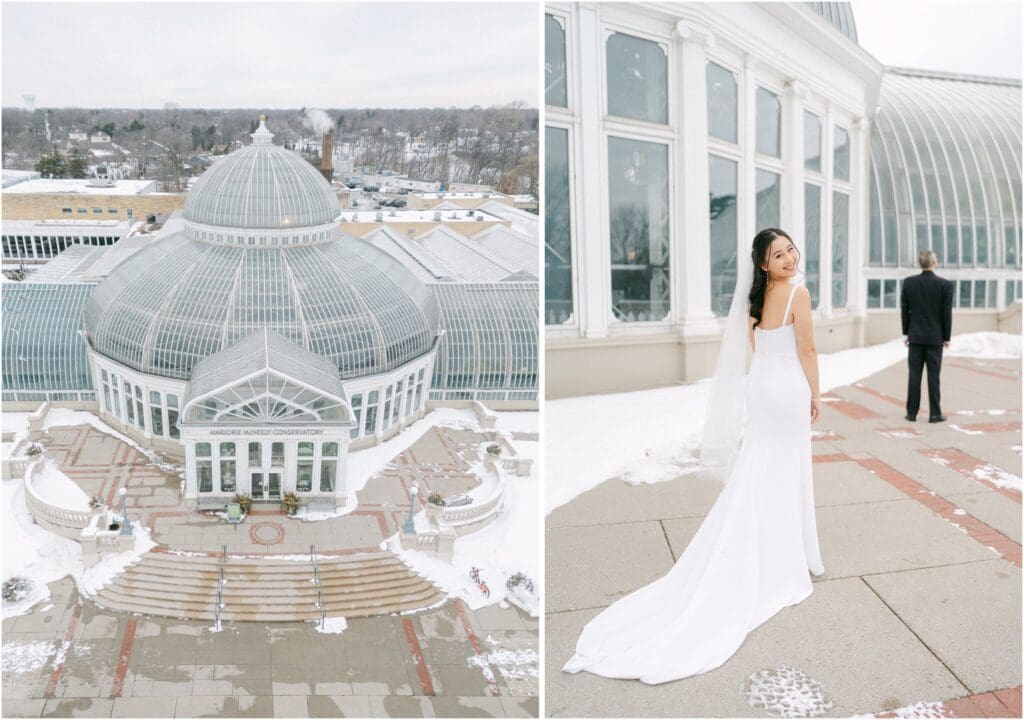 Winter Sunken Gardens Wedding