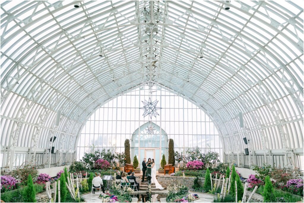 Winter Sunken Gardens Wedding